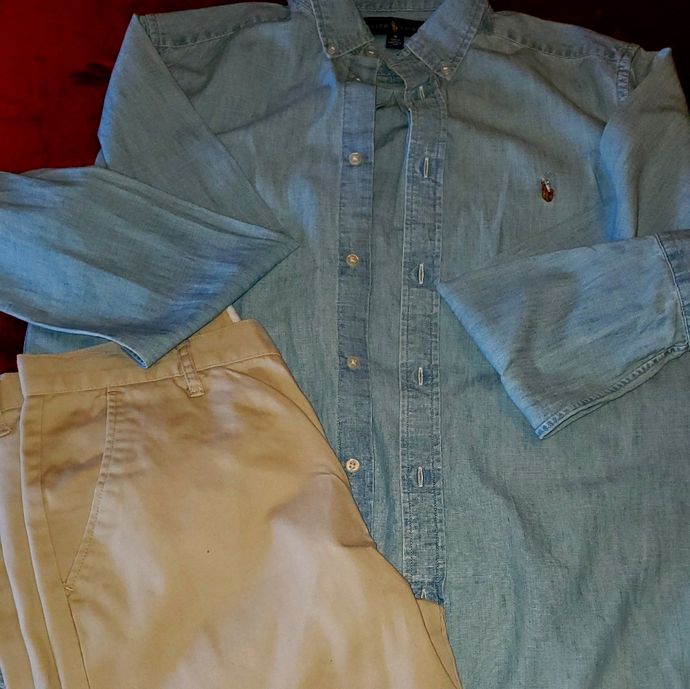 RL Polo Oxford and Old Navy Khakis
